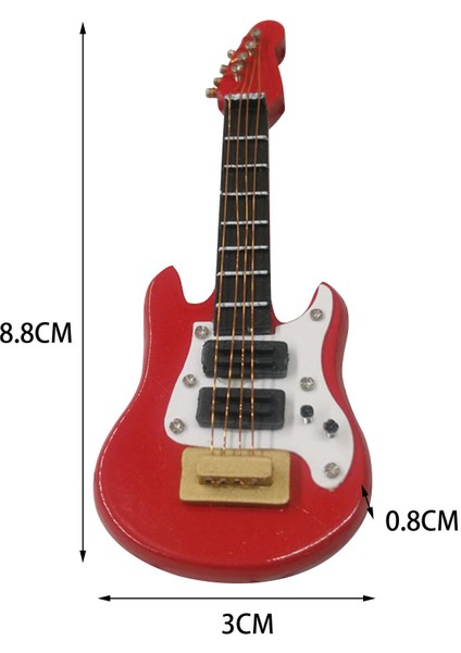 Ahşap Minyatür Elektrik Gitar Mini Enstrüman (Yurt Dışından)