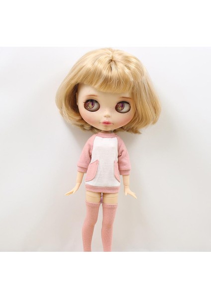 1/6 Uzun Kollu Elbise ve Çorap Blythe Bebek Için Set Açık Pembe Accs (Yurt Dışından)