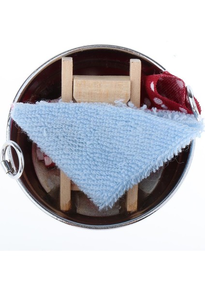 Dollhouse Minyatür Modern Mobilya Metal Radyo ile Washboard 1: 12. (Yurt Dışından)