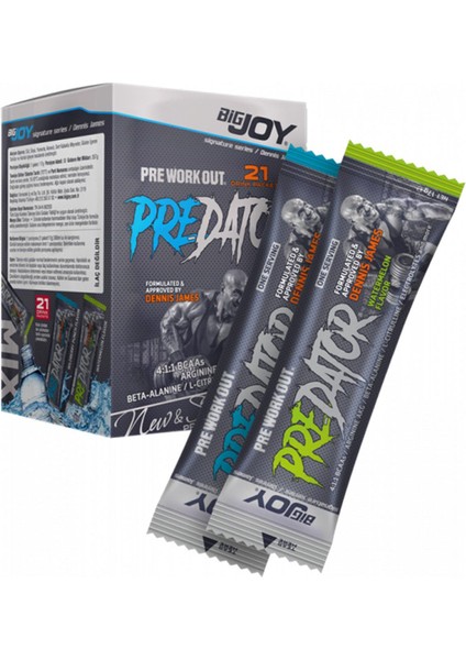 Bigjoy Sports Predator Go 21 Paket Servis Pre Workout Mix Aroma