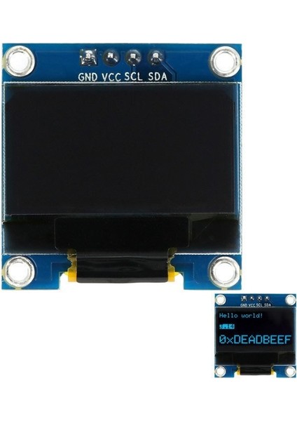 Devre Dünyası 128X64 0.96 Inch OLED Grafik LCD Ekran - SSD1306 - 4 Pin I2C