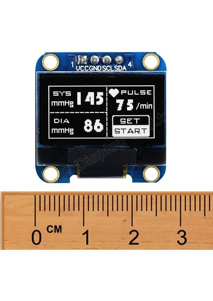 Devre Dünyası 128X64 0.96 Inch OLED Grafik LCD Ekran - SSD1306 - 4 Pin I2C