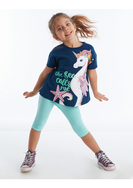 Denizatı Unicorn Kız Çocuk Tunik Tayt Takım