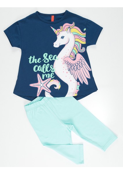 Denizatı Unicorn Kız Çocuk Tunik Tayt Takım