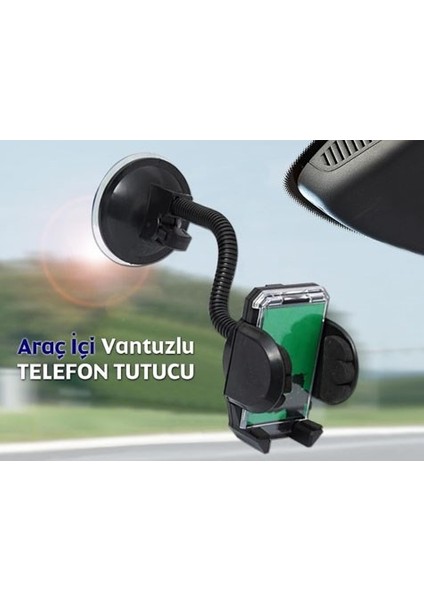 Araç Içi Vantuzlu Telefon Tutucu Güçlü Kilit Vantuzlu Akrob