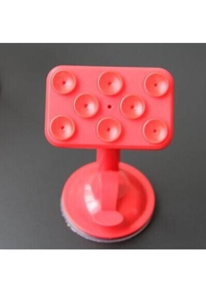 8 Vantuzlu Araç Içi Telefon Tutucu Kırmızı Htc One Mini2 Uyumlu