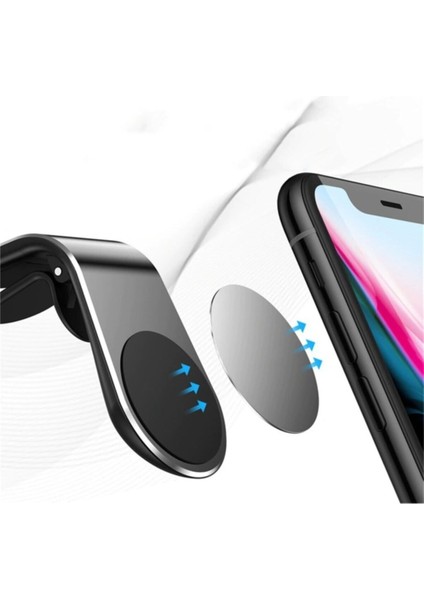 Araba Içi Mıknatıslı Telefon Tutucu Siyah Motorola E2 Uyumlu modelleri