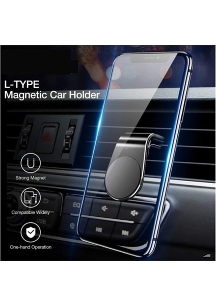 Araba Içi Mıknatıslı Telefon Tutucu Silver Cat B15 Q Uyumlu