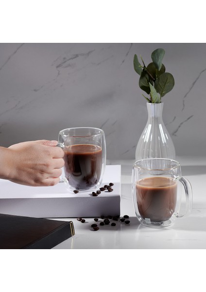 Freedom 2li Cam Cappuccino Kupa Seti