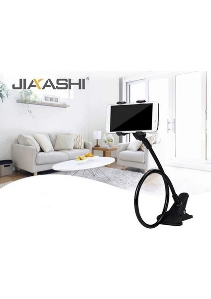 Wildlebend Akrobat Telefon Tutucu Spiral Gövdeli Oynar Başlıklı - Siyah