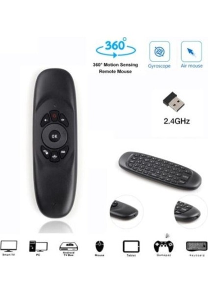 Uzakdan Kumanda 2.4g Uyumlu Klavyeli Air Mouse Android Tv/projektör/masa Üstü/ Akıllı Tv/dizüstü fiyatları