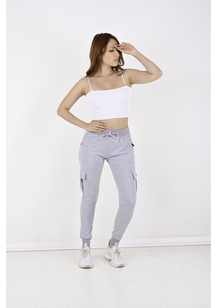 2 Iplik Yanları Kargo Cepli Kadın Eşofman ALTI-8820 fiyatları