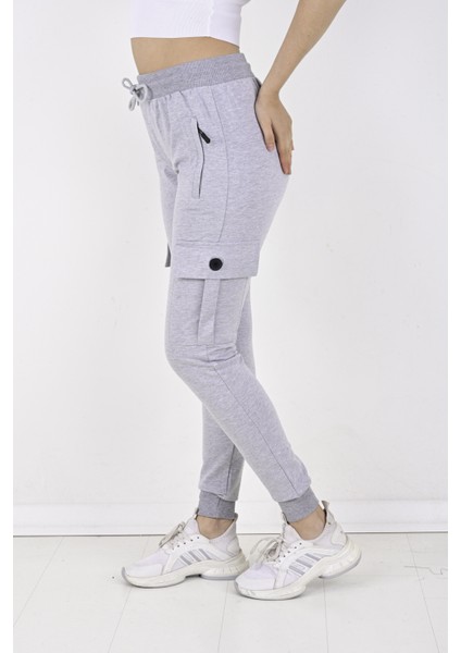 2 Iplik Yanları Kargo Cepli Kadın Eşofman ALTI-8820 fırsatları