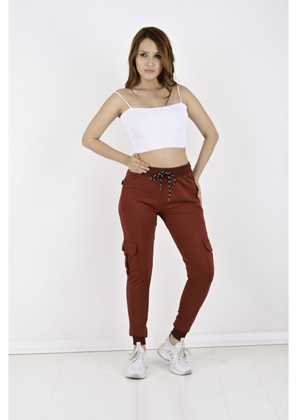 2 Iplik Yanları Kargo Cepli Kadın Eşofman ALTI-8820 fiyatları