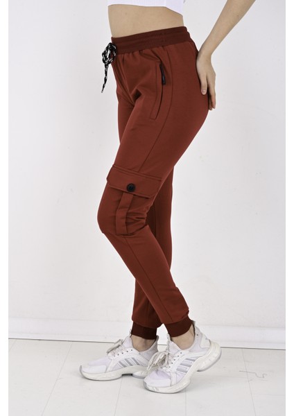 2 Iplik Yanları Kargo Cepli Kadın Eşofman ALTI-8820 fırsatları