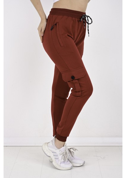 2 Iplik Yanları Kargo Cepli Kadın Eşofman ALTI-8820 indirimleri