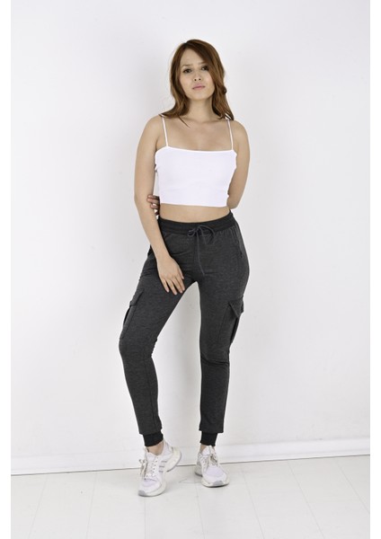 2 Iplik Yanları Kargo Cepli Kadın Eşofman ALTI-8820 fiyatları