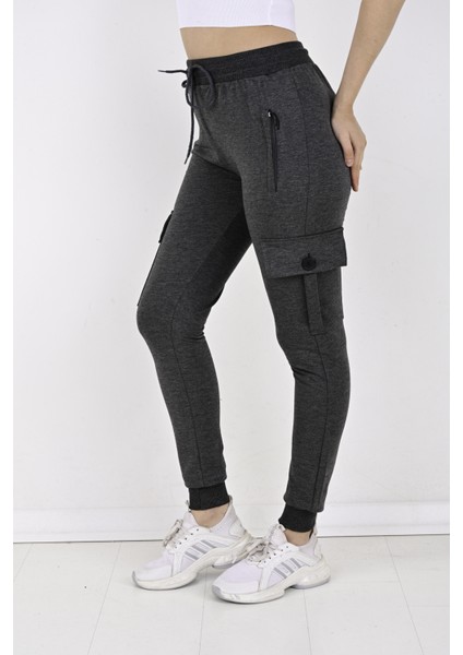 2 Iplik Yanları Kargo Cepli Kadın Eşofman ALTI-8820 fırsatları