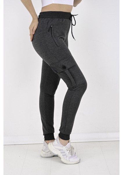 2 Iplik Yanları Kargo Cepli Kadın Eşofman ALTI-8820 indirimleri