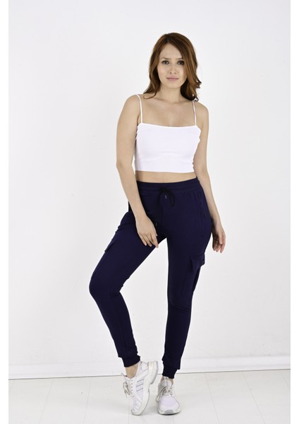 2 Iplik Yanları Kargo Cepli Kadın Eşofman ALTI-8820 fiyatları