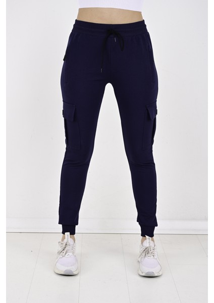 2 Iplik Yanları Kargo Cepli Kadın Eşofman ALTI-8820 modelleri