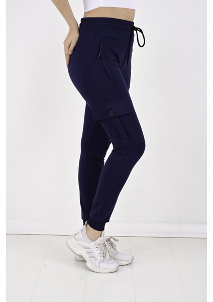 2 Iplik Yanları Kargo Cepli Kadın Eşofman ALTI-8820 indirimleri