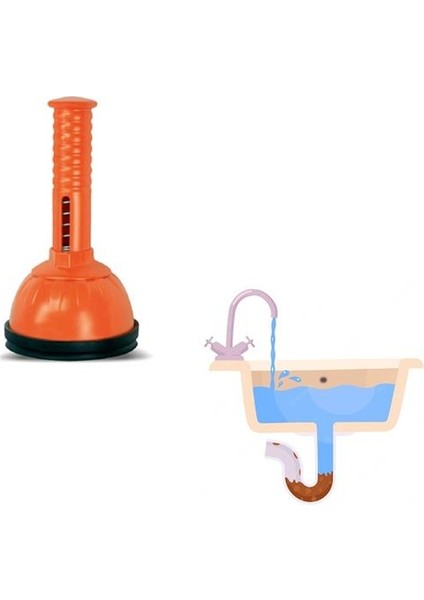 12+2 Adet Prograde Pistonlu 14X Lavabo Gider Açıcı Pompa 716627