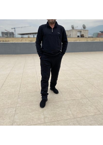 Yarım Fermuarlı Siyah Eşofman Takımı fiyatları