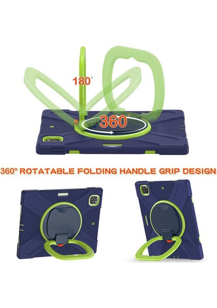 Ipad Pro 12.9 2021 Için Durum (Navy Blue + Lime) (Yurt Dışından) modelleri