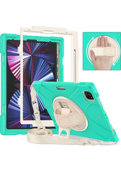 IPAD Pro Için Silikon + Pc Kılıf 12.9 2021 (Mint Green) (Yurt Dışından) fiyatları