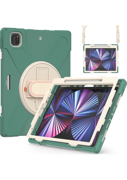 IPAD Pro Için Silikon + Pc Kılıf 12.9 2021 (Emerald Green) (Yurt Dışından) fırsatları