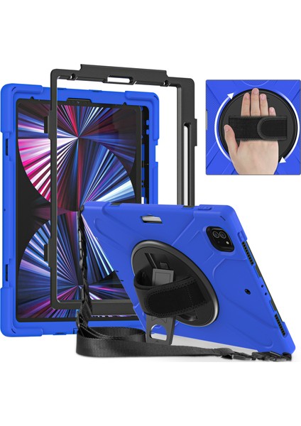 IPAD Pro Için Silikon + Pc Kılıf 12.9 2021 (Blue) (Yurt Dışından) fiyatları