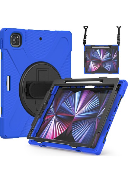 IPAD Pro Için Silikon + Pc Kılıf 12.9 2021 (Blue) (Yurt Dışından) fırsatları