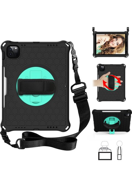 IPAD Pro 11 (2021) / (2020) / (2018) Için Silikon Pc Kılıfı (Black Mint Green) (Yurt Dışından)