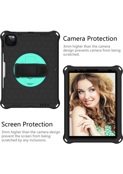 IPAD Pro 11 (2021) / (2020) / (2018) Için Silikon Pc Kılıfı (Black Mint Green) (Yurt Dışından) fiyatları