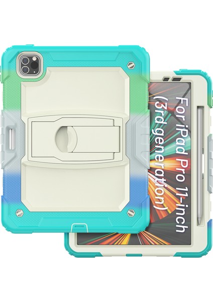 Silicone + Pc Tablet Case For iPad Pro 11 2021 / 2020 / 2018 (Camouflage Light Blue) (Yurt Dışından) fiyatları