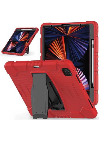 Ipad Pro 12.9 2021 Için Durum (Red+Black) (Yurt Dışından)