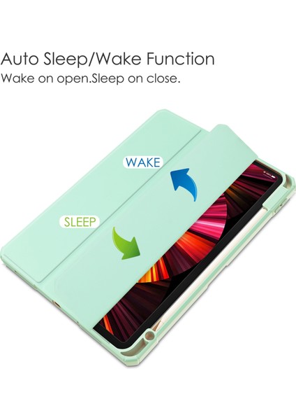 Ipad Pro 11 Için Akrilik Tpu + Pu Kılıf (2021/2020/2018) (Mint Green) (Yurt Dışından) fiyatları