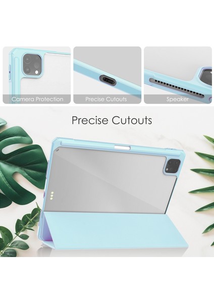 Ipad Pro 11 Için Akrilik Tpu + Pu Kılıf (2021/2020/2018) (Sky Cloud Blue) (Yurt Dışından) fırsatları