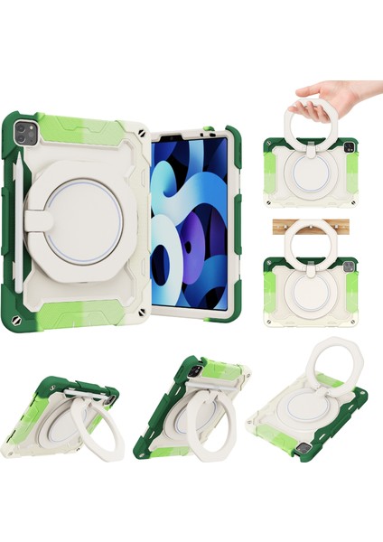 Ipad Pro 11 2018/2020/2021 Için Kontrast Renk Kasası (Colorful Green) (Yurt Dışından)