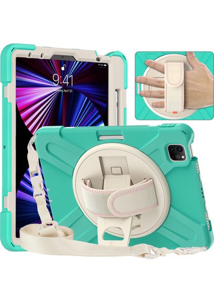 Ipad Pro 11 2021/2020/2018 Için Silikon + Pc Kılıfı (Mint Green) (Yurt Dışından)