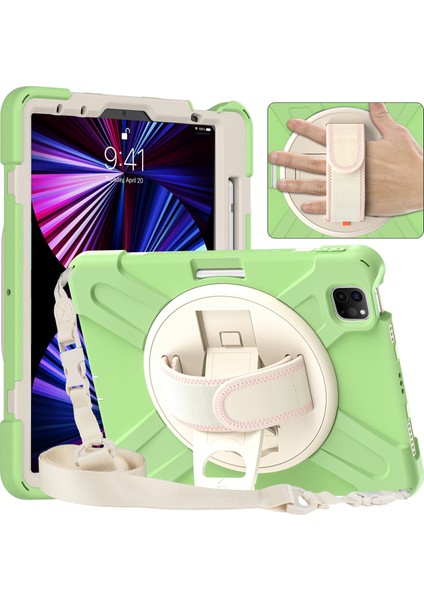 Ipad Pro 11 2021/2020/2018 Için Silikon + Pc Kılıfı (Matcha Green) (Yurt Dışından)