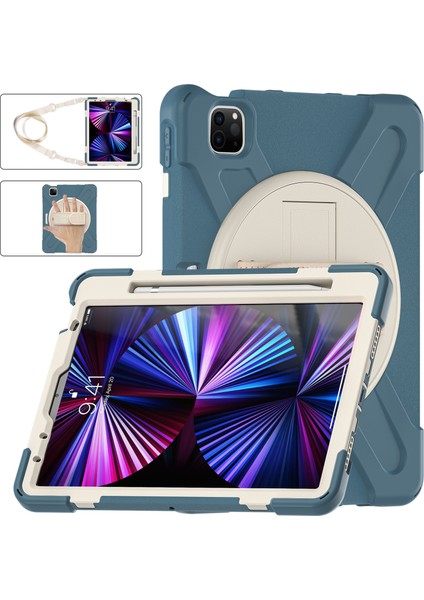 Ipad Pro 11 2021/2020/2018 Için Silikon + Pc Kılıfı (Cornflower Blue) (Yurt Dışından) modelleri