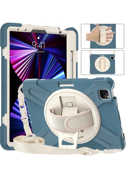 Ipad Pro 11 2021/2020/2018 Için Silikon + Pc Kılıfı (Cornflower Blue) (Yurt Dışından) fırsatları