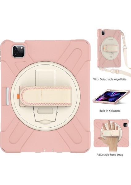 Ipad Pro 11 2021/2020/2018 Için Silikon + Pc Kılıfı (Cherry Blossom Pink) (Yurt Dışından)