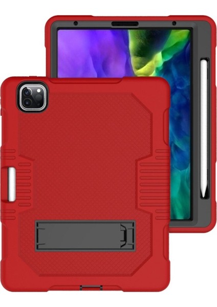 Ipad Pro 12.9 Inç Için Tutucu ile Pc Kılıfı (2018/2020) (Red Black) (Yurt Dışından) fiyatları