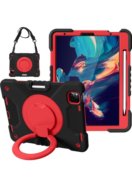 IPAD Pro 11 (2018/2020) Silikon + Pc Kılıfı (Black+Red) (Yurt Dışından) fiyatları