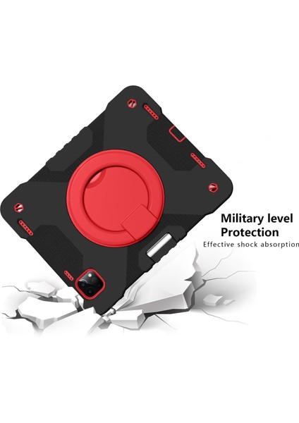 IPAD Pro 11 (2018/2020) Silikon + Pc Kılıfı (Black+Red) (Yurt Dışından) modelleri