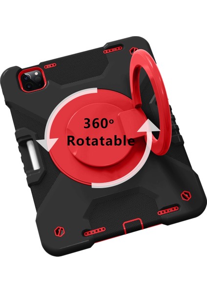 IPAD Pro 11 (2018/2020) Silikon + Pc Kılıfı (Black+Red) (Yurt Dışından) fırsatları