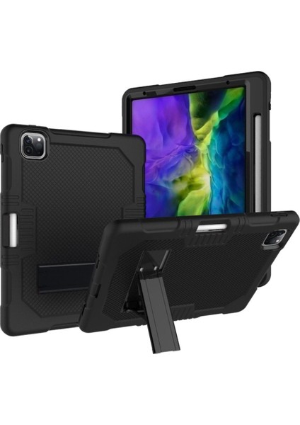 Ipad Pro 12.9 Inç Için Tutucu ile Pc Kılıfı (2018/2020) (Black) (Yurt Dışından)